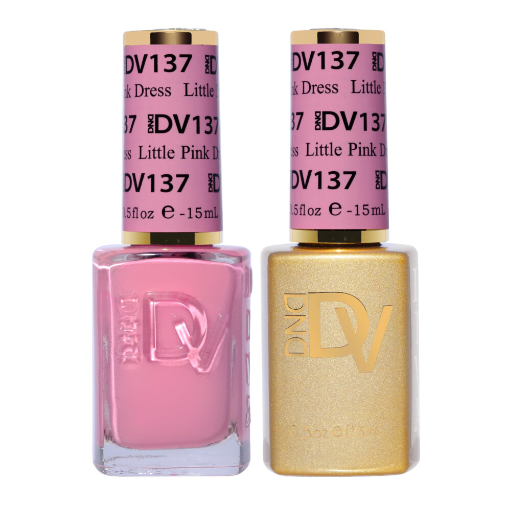 Daisy Dnd Dnd Diva Gel Polish Set, Soda Poppin Collection, Uv/Led Gel Polish And Air Dry Nail Lacquer, Matching Chip-Free Polish Duo, 137 Little Pink Dress, 0.5