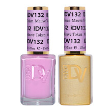 DND Diva Gel Polish Set, Soda Poppin, UV/LED Gel Polish och Air Dry Nail Lacquer, 132 Mauve Token, 0.5 Fl Oz