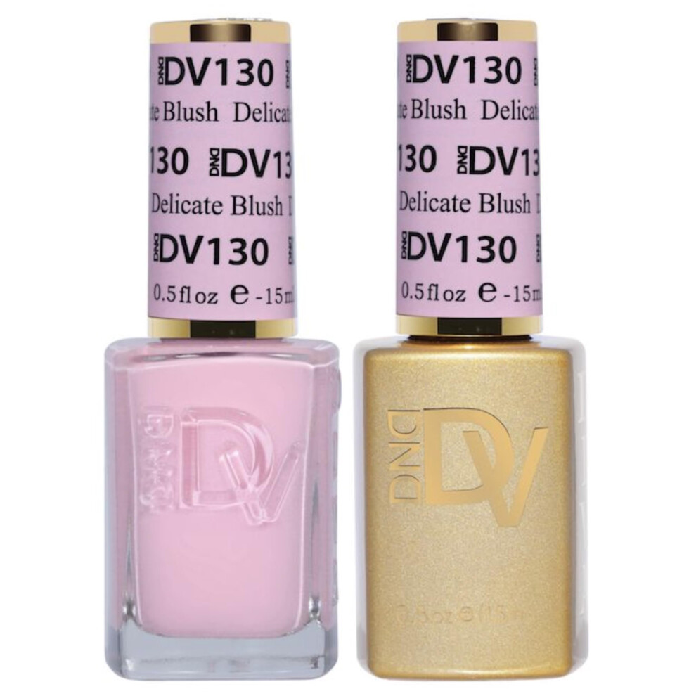 Daisy Dnd Dnd Diva Gel Polish Set, Soda Poppin Collection, Uv/Led Gel Polish And Air Dry Nail Lacquer, Matching Chip-Free Polish Duo, 130 Delicate Blush, 0.5 Fl