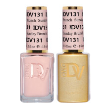 DND Diva Gel Polish Set, Soda Poppin Kollektion, UV/LED Gel och Nagellack, Matchande Duo, 131 Sunday Brunch, 0.5 Fl