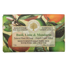 Wavertree & London Sapone Naturale Basilico Lime & Mandarino, 7oz, Sapone Idratante per Uomini e Donne