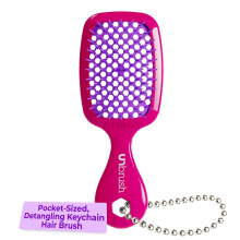 FHI Heat UNbrush Super Mini Hårborste Nyckelring - Samlarmini Charm för Väskor och Nycklar - Accessoar för Skönhetsälskare - (Rosa Burst)