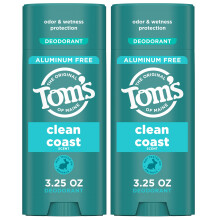 Toms of Maine Clean Coast Aluminium Vrije Natuurlijke Deodorant voor Vrouwen & Mannen | Gaat Glad op | Bescherming tegen Geur & Vocht
