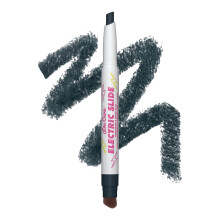 Lime Crime Electric Slide Lidschatten & Pinselstick, IDC (Mattschwarz) - Leichter 2-in-1 Lidschattenstift