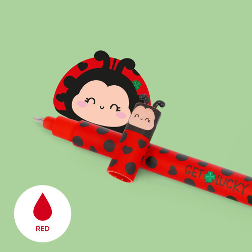 Legami Milano Erasable Pen Ladybug Red Ink Single 2