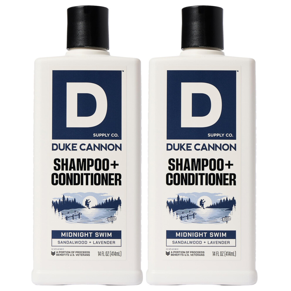 Duke Cannon Supply C Duke Cannon Supply Co. 2-In-1 Hair Wash - Masculine Scent - Gentle Cleansing Hair Wash For Men - Stimulating Hair Shampoo & Conditioner - Strengthens