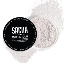 Sacha BUTTERCUP Mini Setting Powder. Geen Ashy Flashback. Verblindt Fijne Lijnen en Poriën.