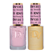DND Diva Gel Polish Set, Soda Poppin Collection, UV/LED Gel och Air Dry Nagellack, 135 Sweet Peony, 0.5 Fl Oz