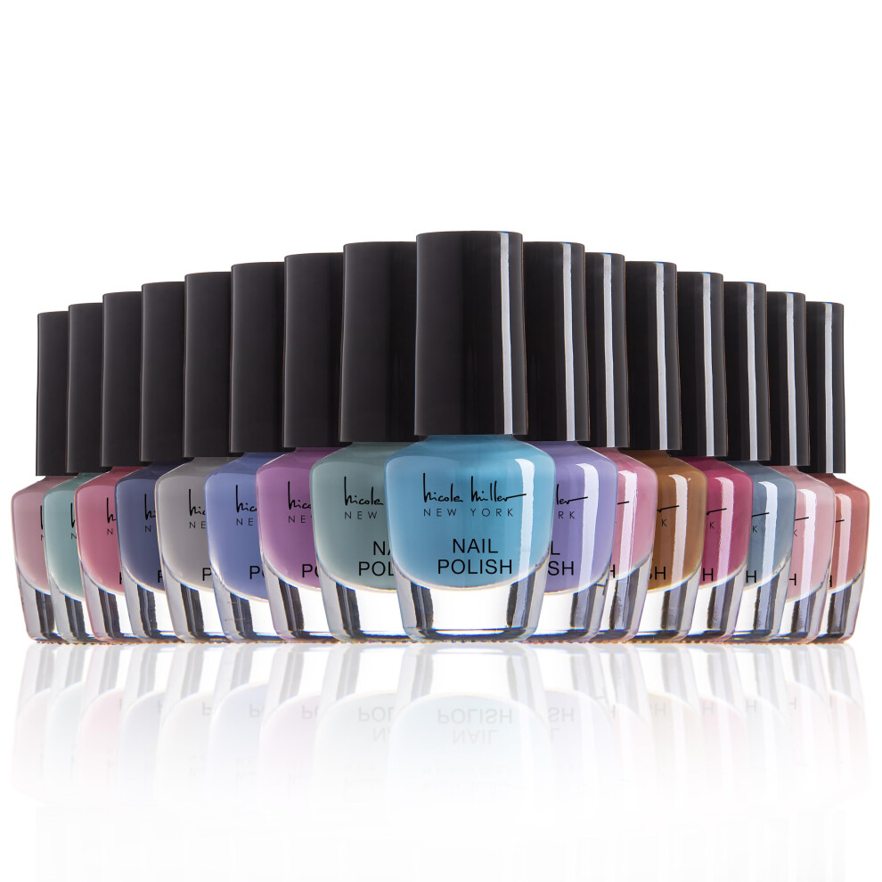 Nicole Miller New Yo Nicole Miller Mini Nail Polish Set - Glossy, Vibrant Colors For Fingernails & Toenails, Spring And Summer