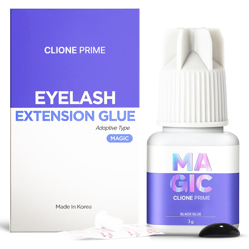 Clione Prime Black Lash Extension Glue - Adaptive Eyelash Extension Glue 3Ml Drying Time 1-2 Sec Retention 8 Weeks Pegamento De Pestaas Adhesive For Semi Permanent
