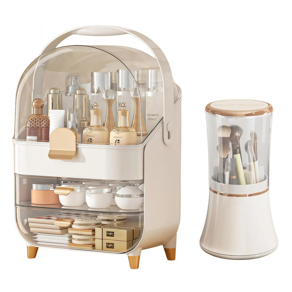 Sfcoeabr Makeup Organizers For Vanity, Skincare Organizers Cosmetic Display Cases With Transparent Cover, Teen Girls Gift For Bathroom Countertop, Lipstick Org