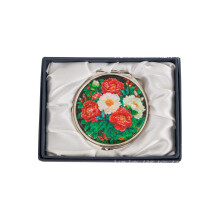 February Mountain Mother of Pearl Compact Mirror - Dubbel Förstoring Present till Kvinna, Mamma, Syster