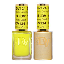 DND Diva Gel Polish Set, Soda Poppin Collection, UV/LED Gel & Air Dry Nail Lacquer, 124 Canary Crush, 0.5 Fl O