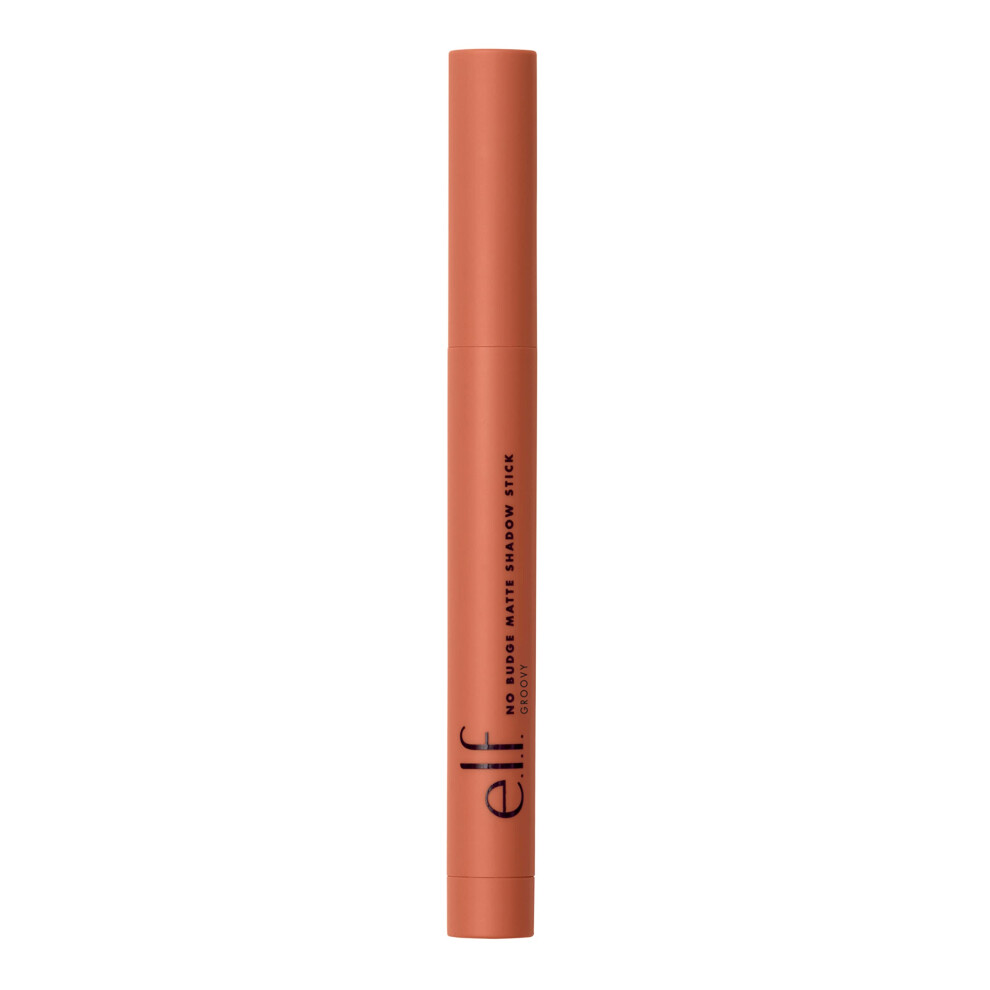 E.l.f. No Budge Matte Shadow Stick, One-Swipe Eyeshadow Stick, Long-Wear & Crease Resistant, Matte Finish, Groovy Cream