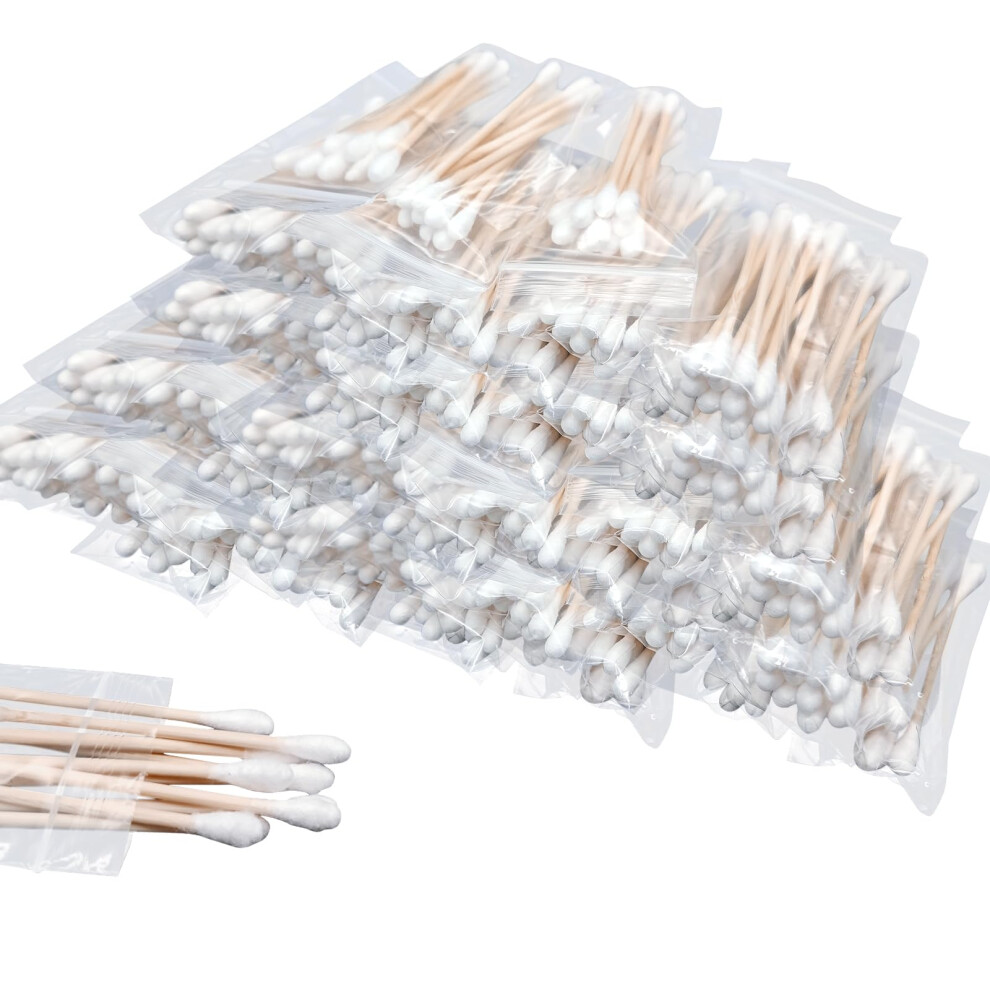 Pspikxeg 500 Pcs (50 Packs Of 10) Travel Size Cotton Swabs Individually Wrapped Cotton Swabs For Ears,Double Tipped Ear Swabs,Round Tip Ear Sticks,Travel Ear C