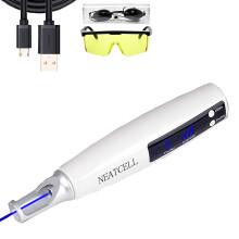 NEATCELL Pen Ricaricabile a Luce Blu con Occhiali per Cliente e Operatore