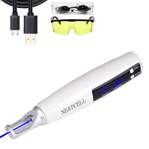 NEATCELL Pen Ricaricabile a Luce Blu con Occhiali per Cliente e Operatore