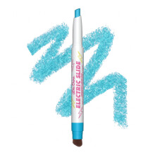 Lime Crime Electric Slide Lidschatten & Pinsel Stick, Chill Pill (Metallic Türkis) - Leichter 2-in-1 Lidschatten-Stift