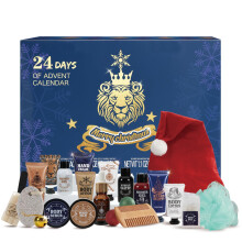 BODY & EARTH 2025 Adventskalender för män, 24 delar skäggvård och kroppsvård