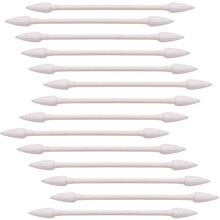 TecUnite 600 Palos de Algodón, Punta de Algodón de Doble Precisión con Mango de Papel