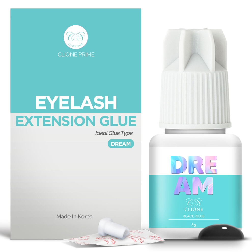 Clione Prime Black Lash Extension Glue - Ideal Eyelash Extension Glue 3Ml Drying Time 2 Sec Retention 8 Weeks Pegamento De Pestaas Adhesive For Semi Permanent Exte