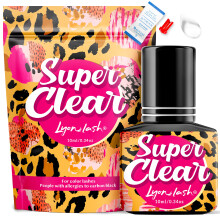 Lyon Lash Super Clear Wimpernverlängerungs-Kleber 10ml | 1-2 Sek Trocknungszeit | 6-8 Wochen Haltbarkeit | Transparenter Kleber