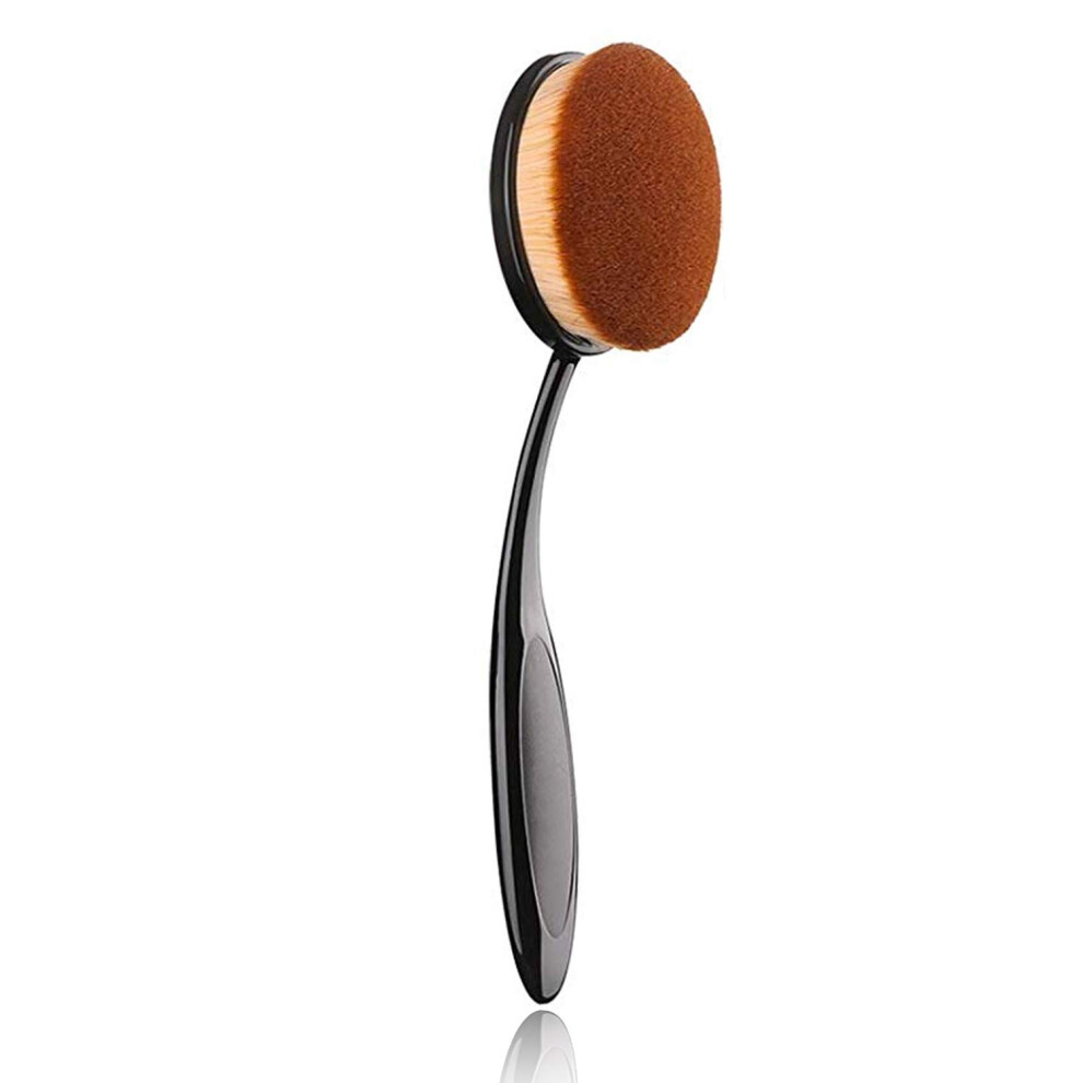 Josalinas Cream Oval 1# Makeup Brush Upgraded Fast Flawless Application Toothbrush Foundation Concealer Blusher Liquid Powder Cosmetic Blending Tool 1