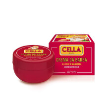 Cella Milano Klassische italienische Mandel-Rasiercreme - Premium Talg-basierte Nassrasierseife für Männer