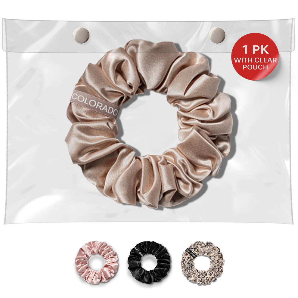Colorado Home Co Sundaysilks Luxurious Mulberry Silk Scrunchies For Women & Girls | No-Slip, Silky Hair Ties For Natural, Curly, Thin Or Thick Hair | Gentle Hold For P