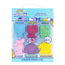 Hello Kitty und Freunde Badekugeln Set, 6 Stück, mit Bubblegum-Duft - Ab 3 Jahren - Bunte Farben