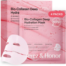 TEREZ & HONOR Kollagen-Gesichtsmaske: Koreanische Bio-Hydrogel-Masken für tiefe Hydratation, 4 x 33g