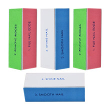 WEILUSI Vijl en Buffer Set 17PCS Professionele Manicure Tools Kit, Rectangular Nail Buffer Block, 100/180 Grit Vijl