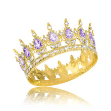 Onedor Gouden Kroon voor Vrouwen Kristal Tiara Hoofdtooi voor Bruiloft Prom Feest