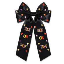 Halloween Hair Bows Accessories for Women - Spooky Hair Clips, Candy Corn, Boo, Pumpkin, Ghost Bows, Large Orange Black Ribbons Barrettes - Halloween