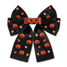 Halloween Hair Bows Accessories for Women Spooky Halloween Hair Clips Candy Corn Boo Pumpkin Ghost Hair Bows Large Orange Black Hair Ribbons Barrettes