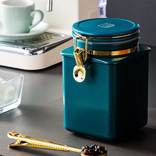 Kaffeedose aus Edelstahl, 1,1 l, luftdicht 1