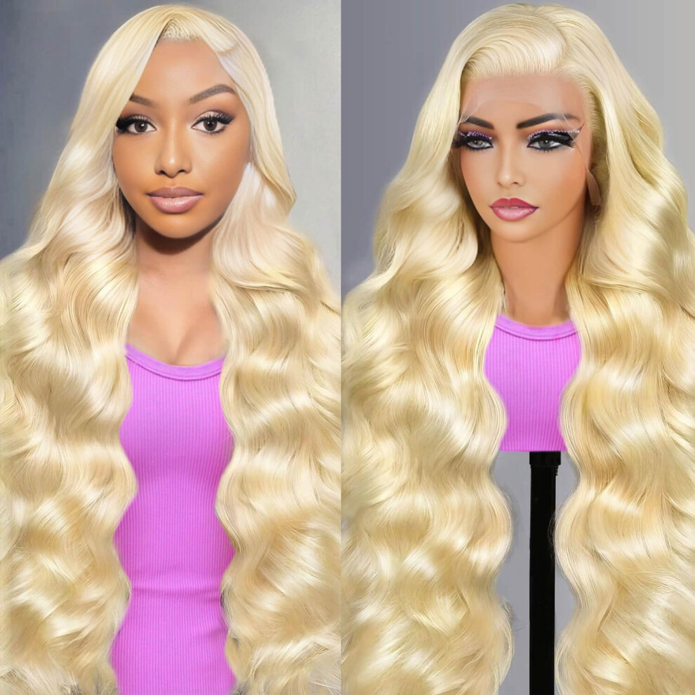 Jiedaokou 30 Inch 613 13X6 Lace Front Wig Human Hair 200% Density Blonde Wig Human Hair 613 Hd Lace Frontal Wig Blonde Lace Front Wigs For Women