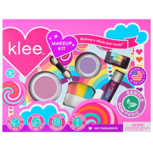 Klee Naturals Makeup Kit med Ögonskugga, Blush, Glittergel och Läppshimmer. Barnvänlig och Giftfri. Tillverkad i USA. (Whirl With It)