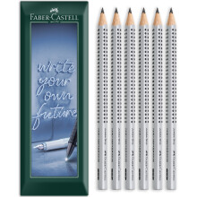 Faber-Castell Jumbo Grip Triangular Graphite Pencil B Pack of 6