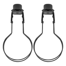 Black Iron Lamp Shade Clip Adapter for Bulbs