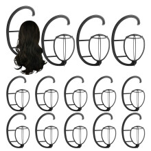 KUKLIPJIM 14er Pack 39 cm Perückenständer, Hängende Perückenhalter für mehrere Perücken und Hüte
