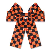 Halloween Hair Bows Accessories for Women Spooky Halloween Hair Clips Candy Corn Boo Pumpkin Ghost Hair Bows Large Orange Black Hair Ribbons Barrettes