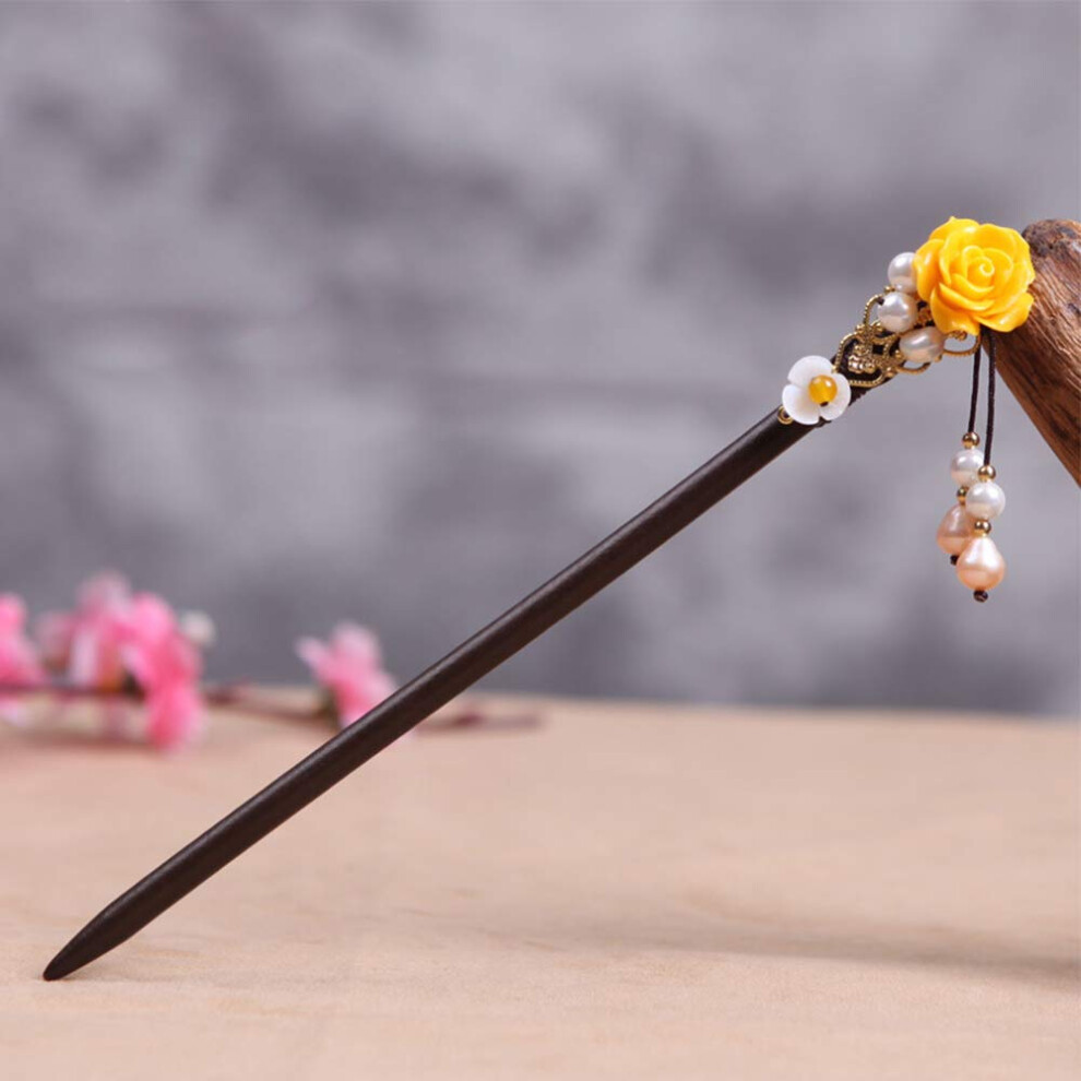 Top Sewing Silver-Plated Metal Hair Pins For Girl 5.9" Chinese Hair Sticks For Long Hair Buns (E)