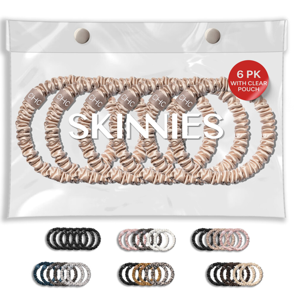 Colorado Home Co Sundaysilks Luxurious Mulberry Silk Scrunchies For Women & Girls | No-Slip, Silky Hair Ties For Natural, Curly, Thin Or Thick Hair | Gentle Hold For P