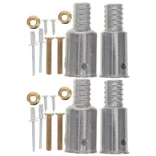 1Set Durable Aluminum Threaded Broom Handle Tip for Extension Poles