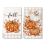 2 Pack Microfiber Fall Dish Towels, Orange Pumpkin Design 1