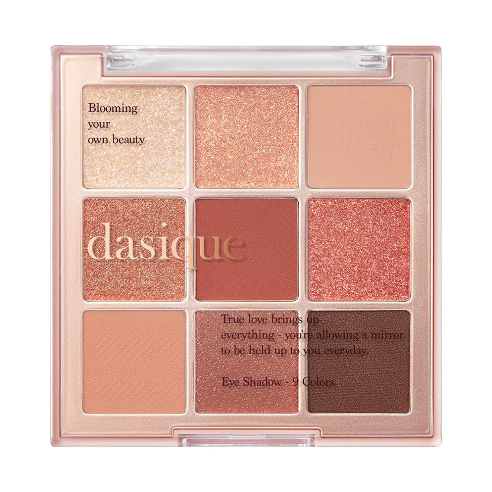 Dasique Shadow Palette #02 Rose Petal I Cruelty-Free I 9 Blendable Shades In Smooth Matte And Shimmer Finishes With Gorgeous Pearls