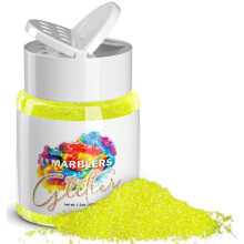 MARBLERS Holografischer Glitter [Regenbogen Gelb] 1,5oz (42g) | Fein | Ungiftig, Vegan, Tierversuchsfrei