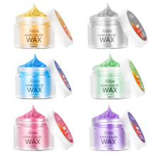 6 Kleuren Tijdelijke Haarkleur Wax, Haarverf Wax Modder Wasbare Hairstyle Cream