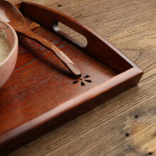 Wooden Serving Tray with Handle 42x28cm